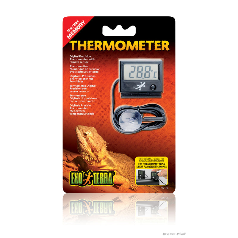 Exo Terra Digital Reptile Thermometer - Precision Thermometer With Remote Sensor