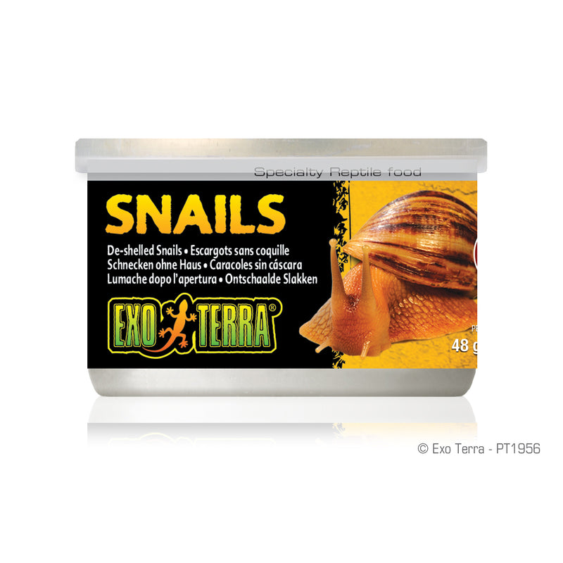 Exo Terra Canned Snails 48g - De-Shelled Snails - Specialty Reptile Food