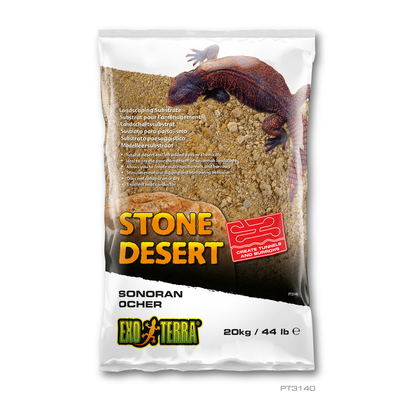 Exo Terra Stone Sonoran Ocher - Desert Substrate - 44lb /20kg Bag