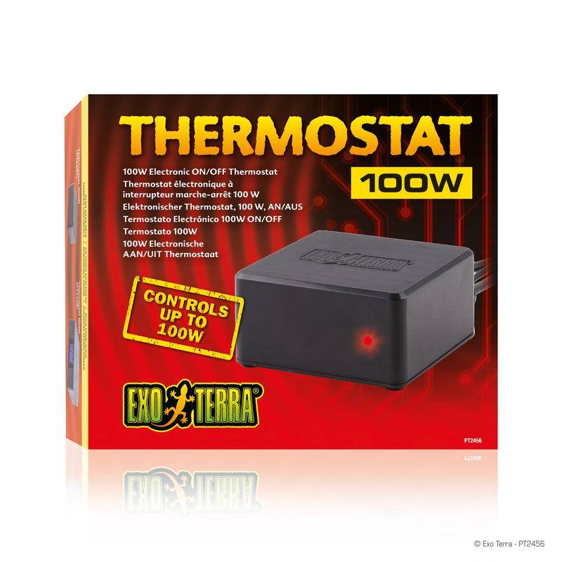 Exo Terra ON/OFF Electronic Thermostat - 100 W - Controls up to 100w