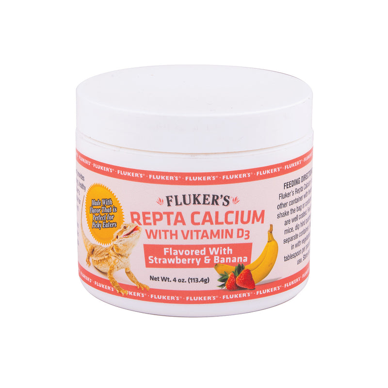 Fluker's Repta Calcium with Vitamin D3 - Strawberry & Banana - 113.4g (4oz)