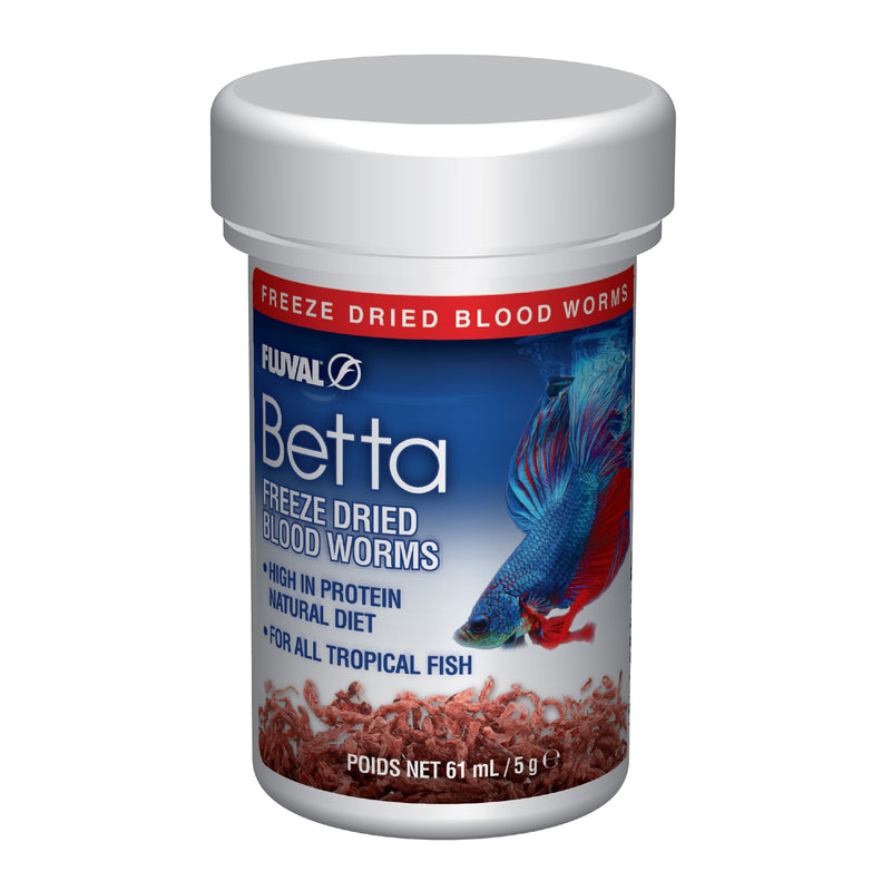 Fluval Betta Bloodworms - 5 g (0.18 oz) - High in Protein