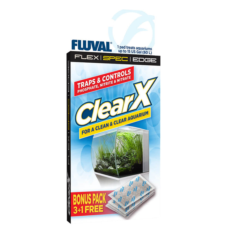 Fluval ClearX Media Insert 3+1 Bonus Pack A1336 - Absorbs & Traps Phosphates