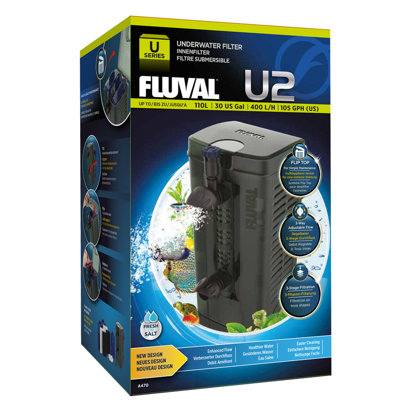 Fluval U2 Underwater Filter - For Aquariums 110 L (30 US Gal)
