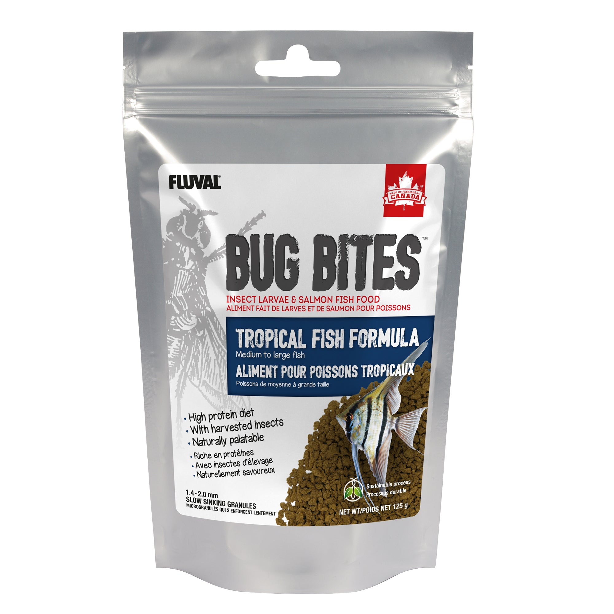 Fluval Bug Bites Tropical Formula - Medium to Large Fish - 1.4-2.0 mm