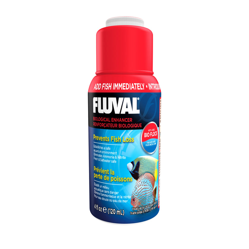 Fluval Biological Enhancer, 4 oz (120 mL) - Add Fish Immediately