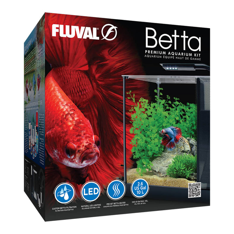 Fluval Betta Premium Aquarium Kit 2.6 US Gal / 10L - LED - Pre-Set Betta Heater