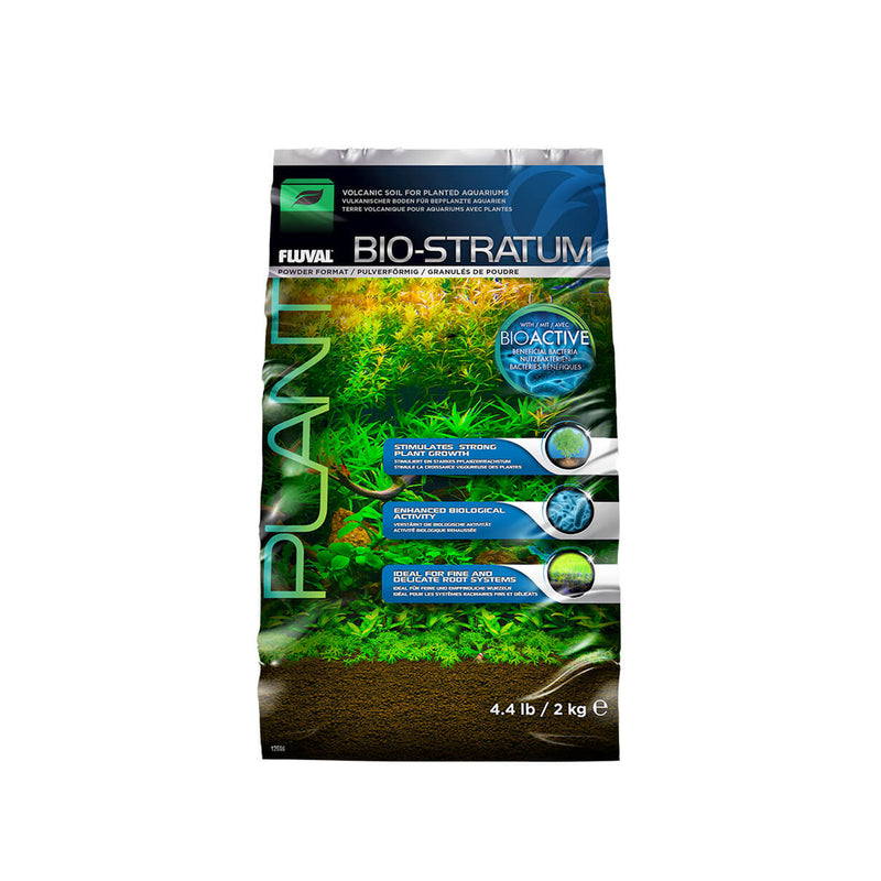 Fluval Bio-Stratum Volcanic Aquarium Soil - Powder Format - 2 kg (4.4 lb)