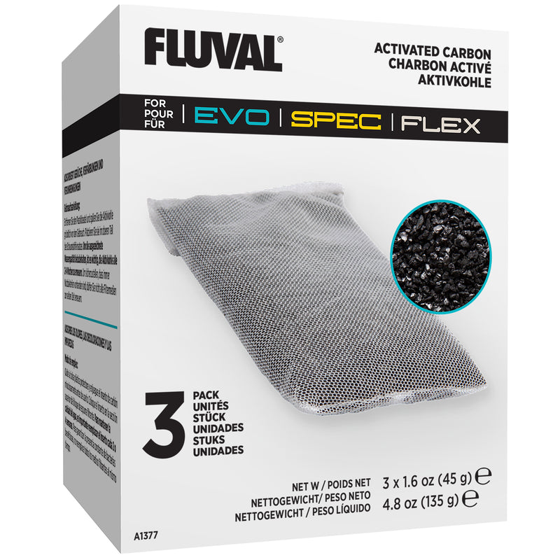 Fluval Spec - Flex - Evo - Replacement Carbon - 3 Pack A1377