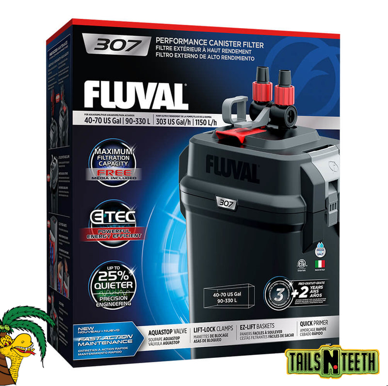 Fluval 307 Performance Canister Filter - for Aquariums Up To 70 US Gallons