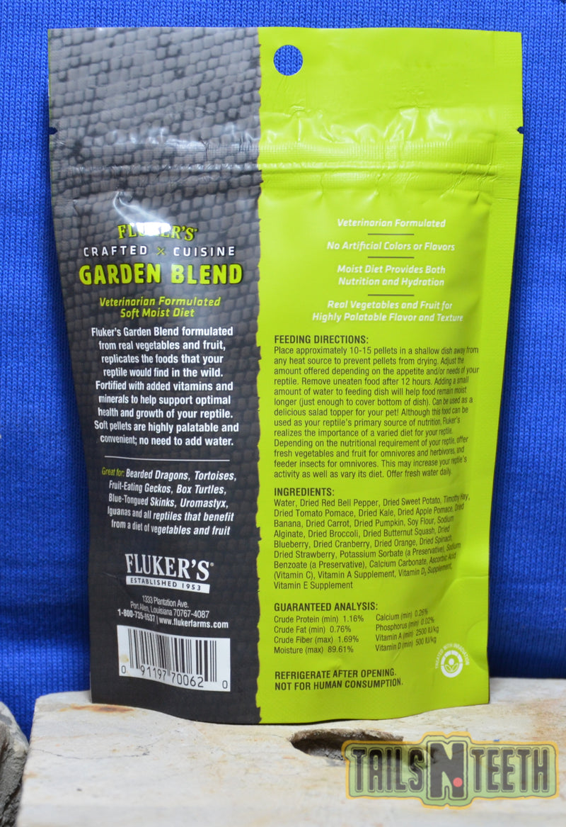 Fluker's Crafted Cuisine Garden Blend 191g Soft Moist Diet Real Veggies & Fruit