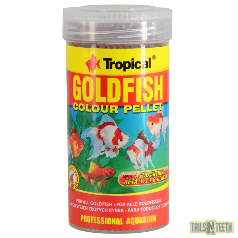 Tropical GoldFish Colour Pellet 90g - Colour Enhancing Food For All Goldfish