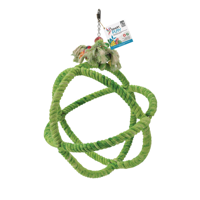 HARI SMART.PLAY Enrichment Parrot Toy - Roper Orbiter Perch n Swing - Large