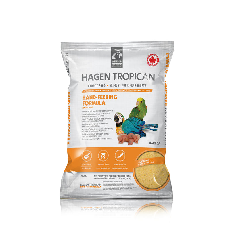 Tropican Premium Hand-Feeding Formula for Baby Parrots 2 kg (4.4 lb) - Made In Canada