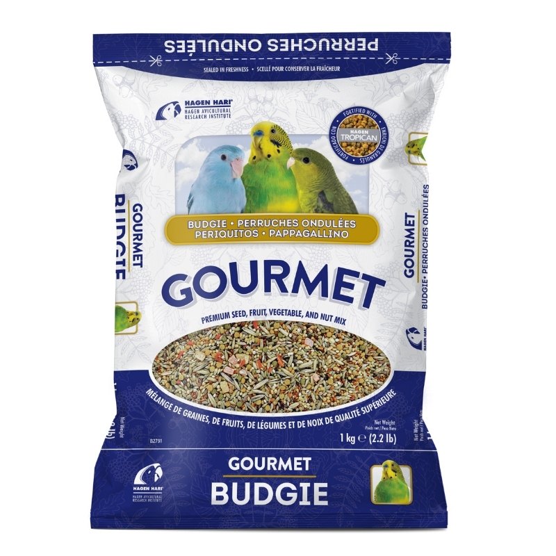 Hagen Gourmet Seed Mix for Budgies - 1 kg (2.2 lbs) - Premium Seed, Fruits, Veggie Mix