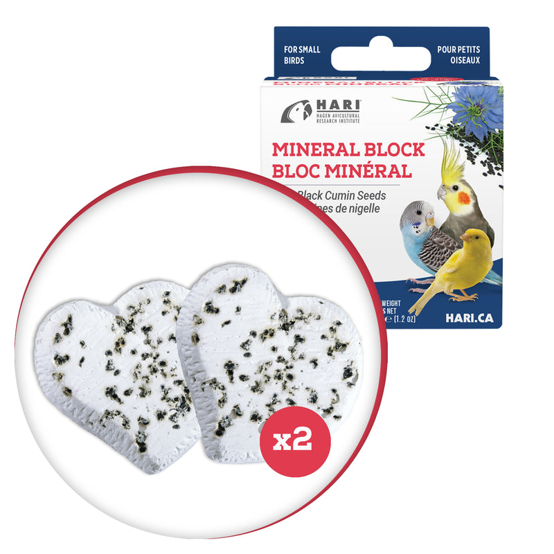 HARI Mineral Block for Small Birds - Black Cumin Seeds - 35 g - 2 pack