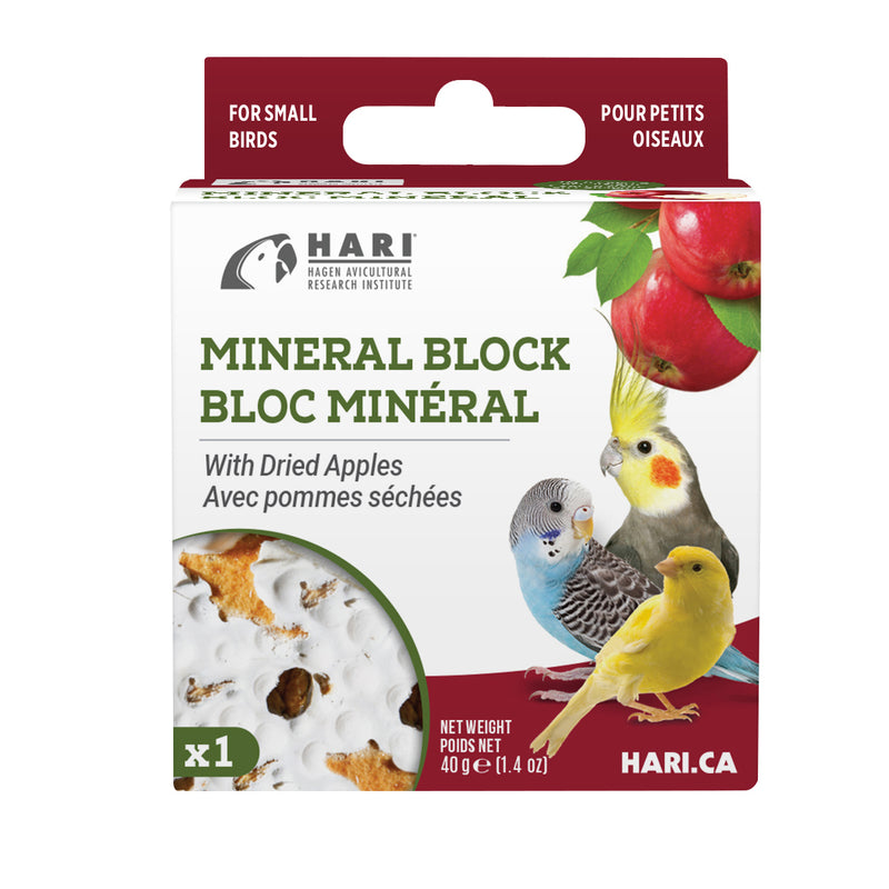 HARI Mineral Block for Small Birds - Dried Apple - 40 g - 1 pack