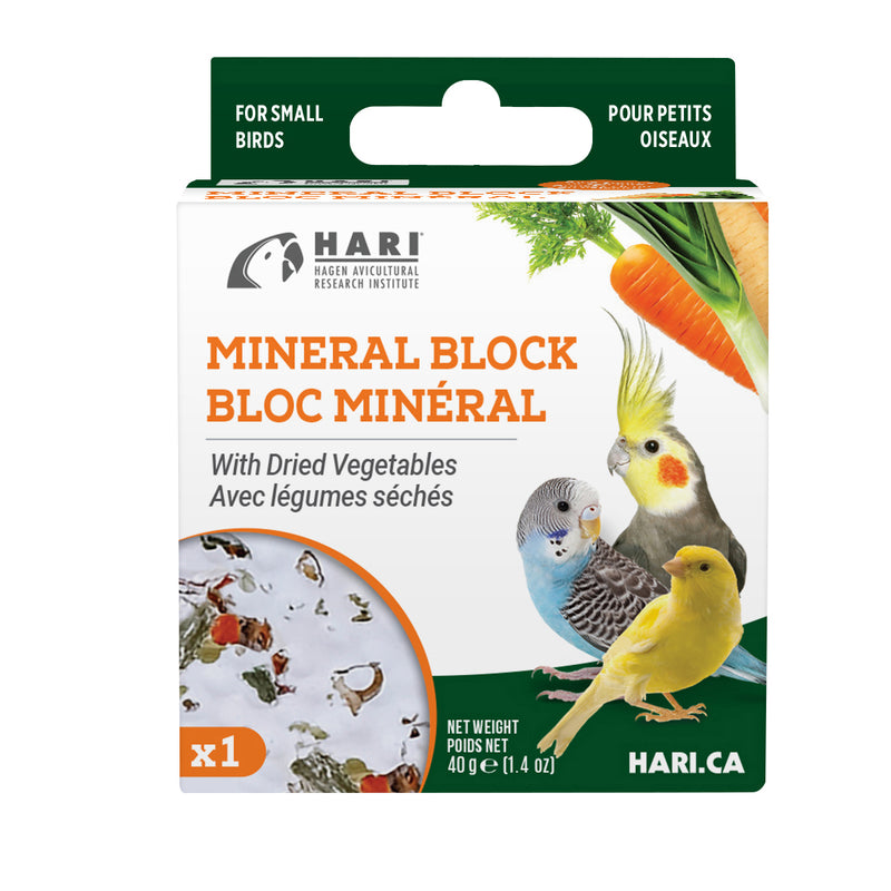 HARI Mineral Block for Small Birds - Dried Vegetables - 40 g - 1 pack