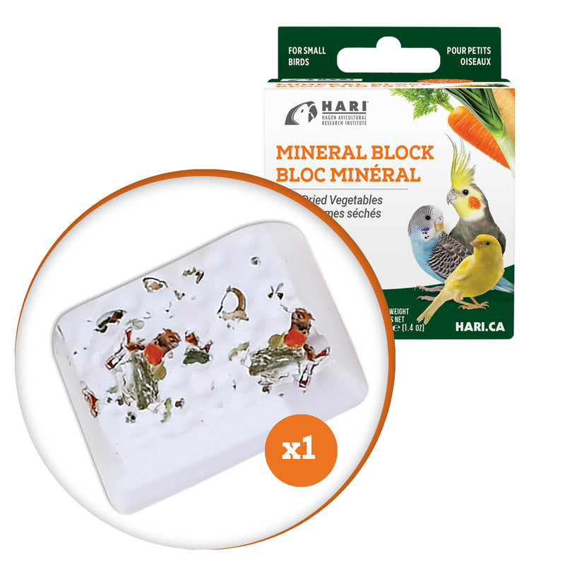 HARI Mineral Block for Small Birds - Dried Vegetables - 40 g - 1 pack