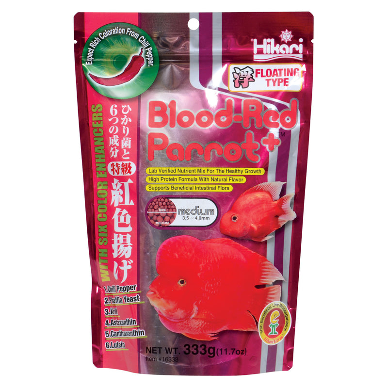 Hikari Blood-Red Parrot+ - Medium Pellets - 333 g - Floating Type