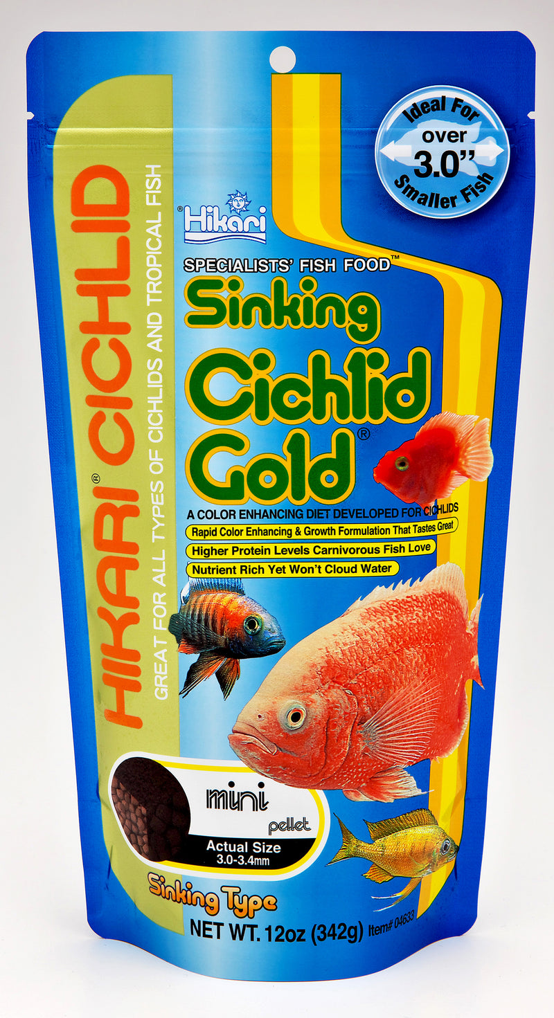 Hikari Cichlid Gold Sinking Mini Pellet 342g - A Colour Enhancing Diet