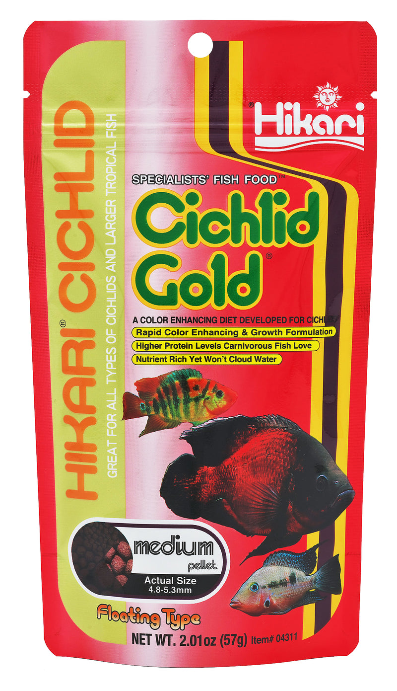 Hikari Cichlid Gold Medium Pellet 57g - Colour Enhancing Diet