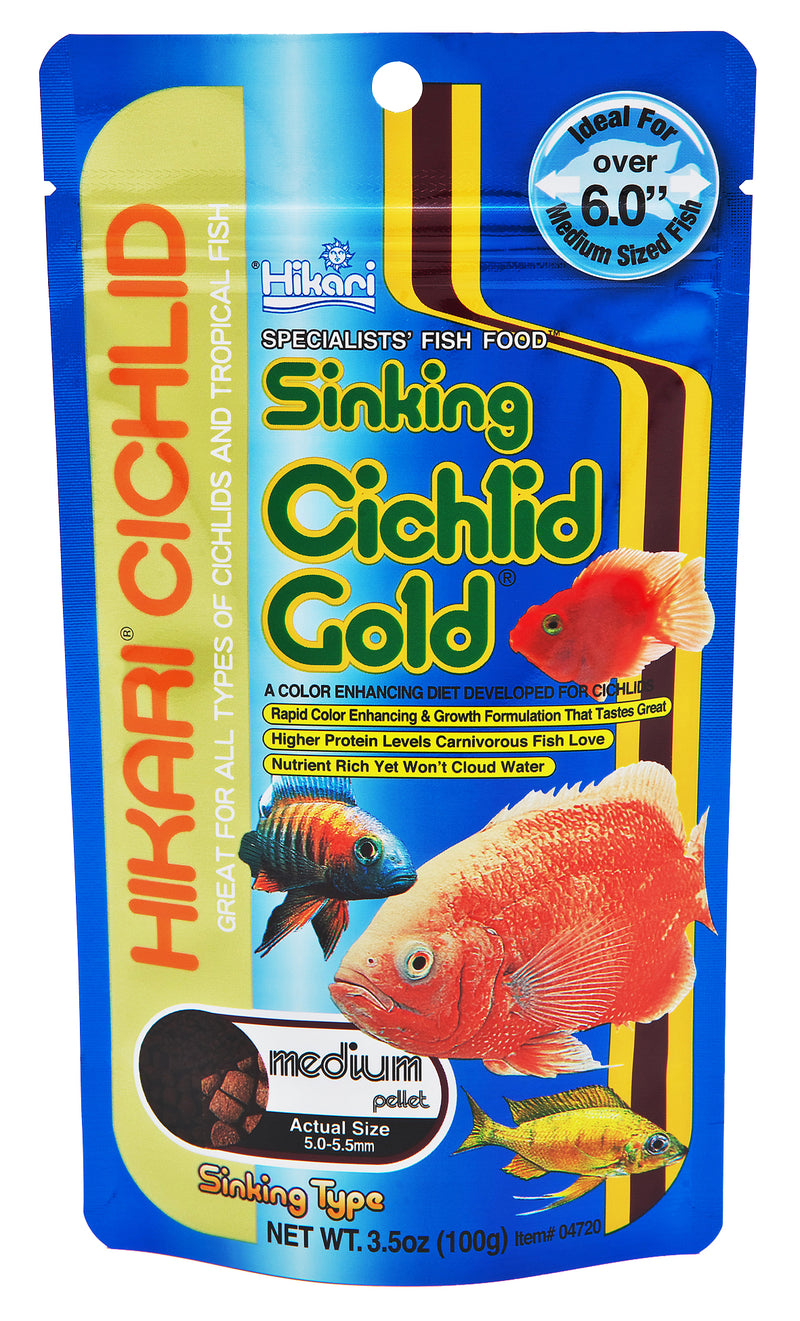 Hikari Cichlid Gold Sinking Medium Pellet 100g - A Colour Enhancing Diet