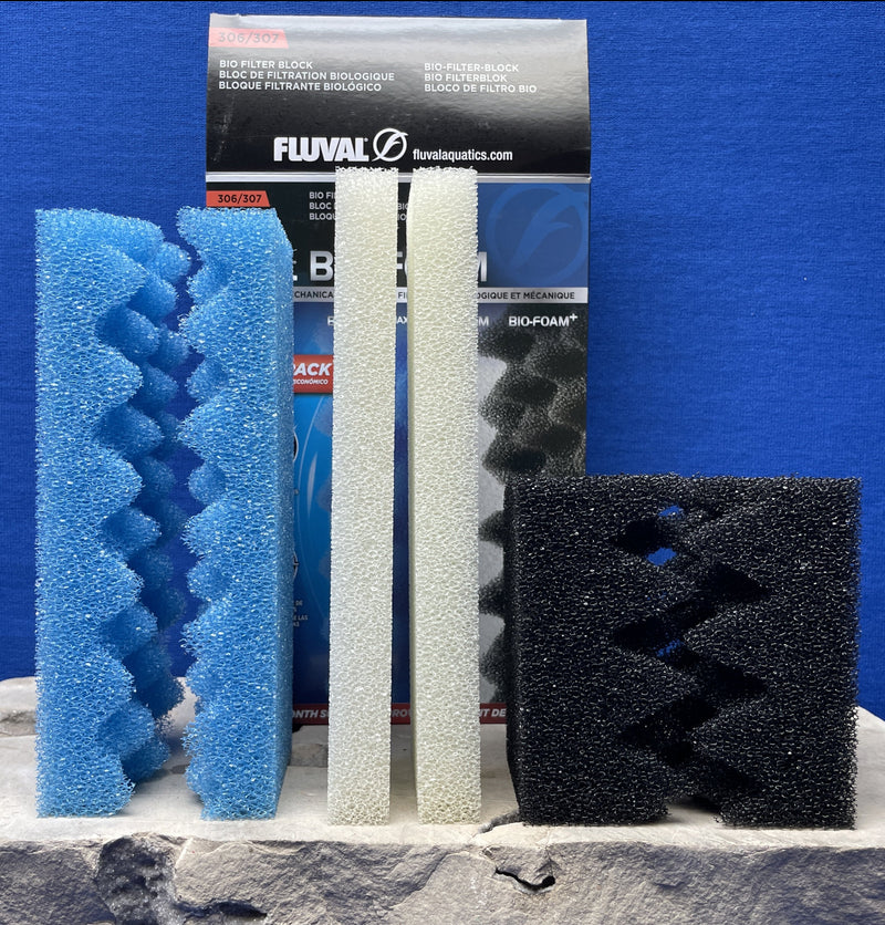 Fluval Bio-Foam Value Pack for Fluval 306/307 - Bio Filter Block - 6pc Pack A336