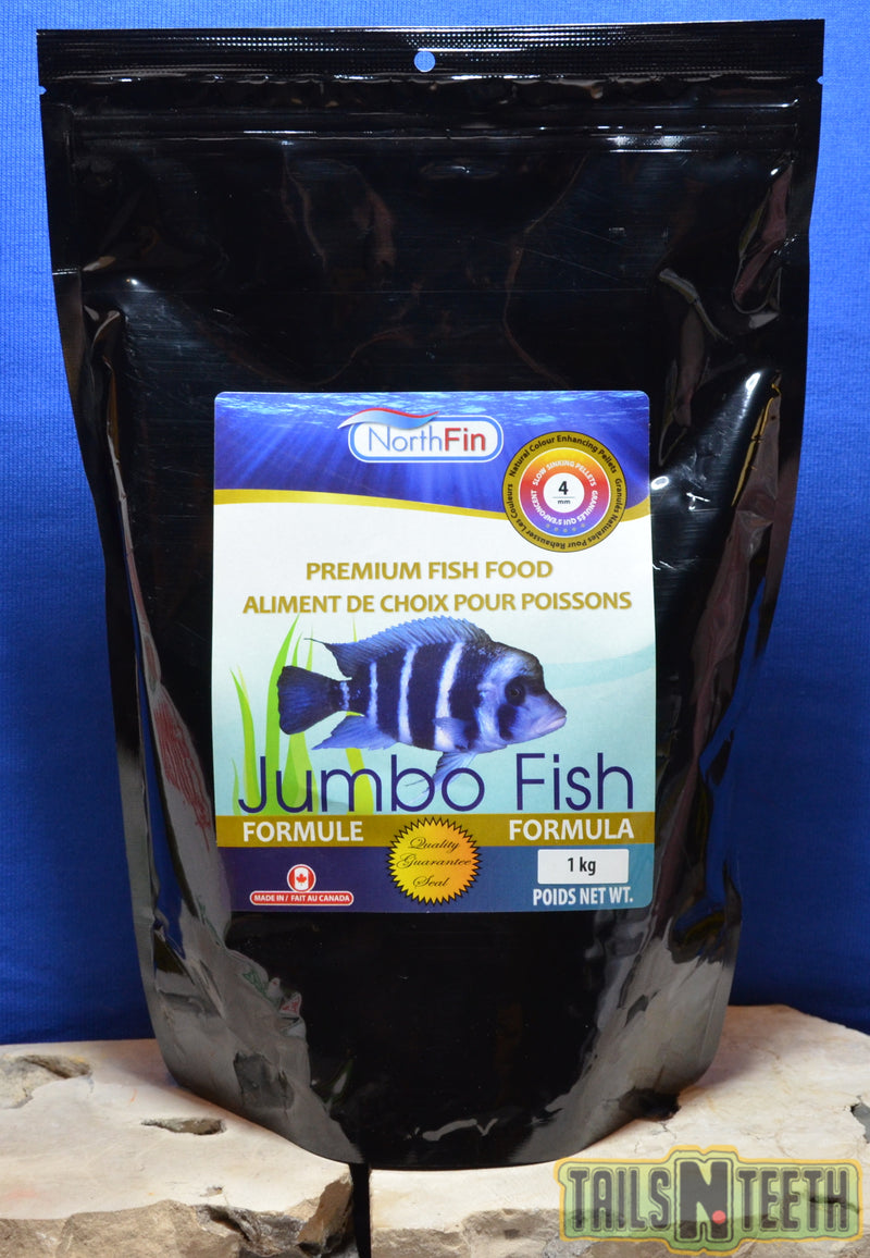 NorthFin Jumbo Fish - 4mm Pellet 1kg - Premium Fish Food - Made in Canada