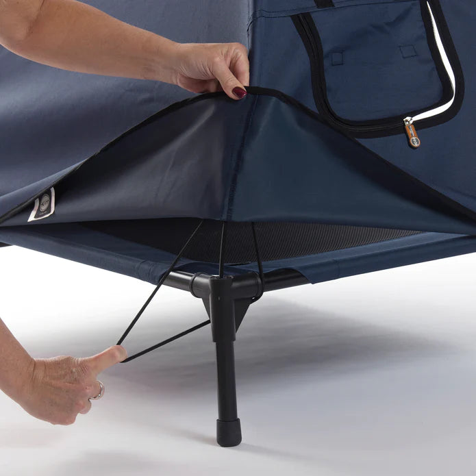 K&H PET PRODUCTS PET COT HOUSE NAVY BLUE MEDIUM