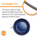 K&H Pet Products Thermal-Bowl Outdoor Heated Dog Bowl Blue 96 Ounces