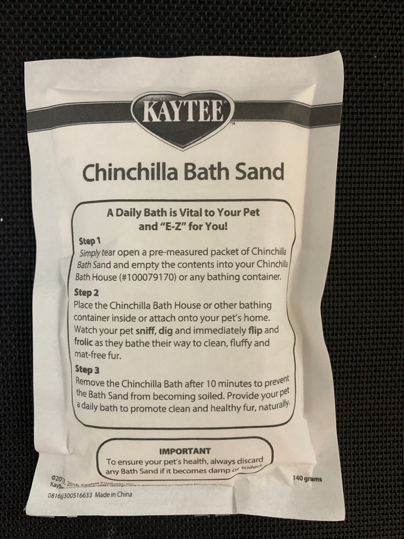 Kaytee Chinchilla Bath Sand -140g Packet - Naturally Low Dust