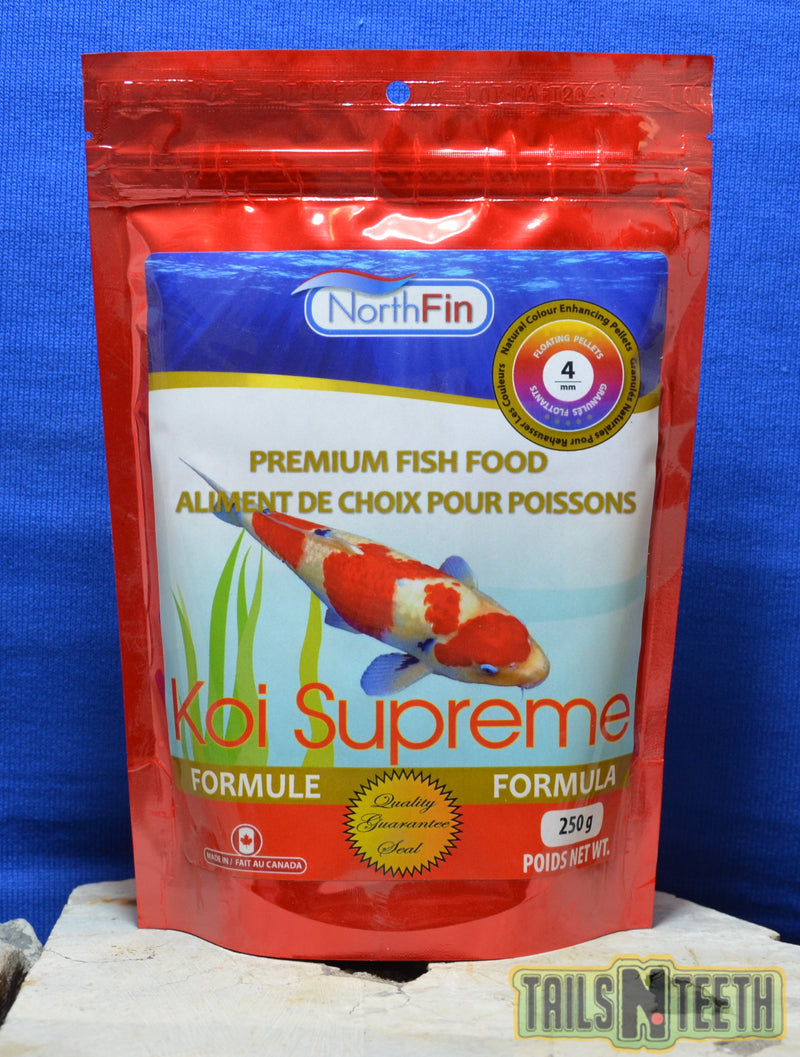 NorthFin Koi Supreme - 4mm Pellet 250g - Premium Fish Food - Made in Canada