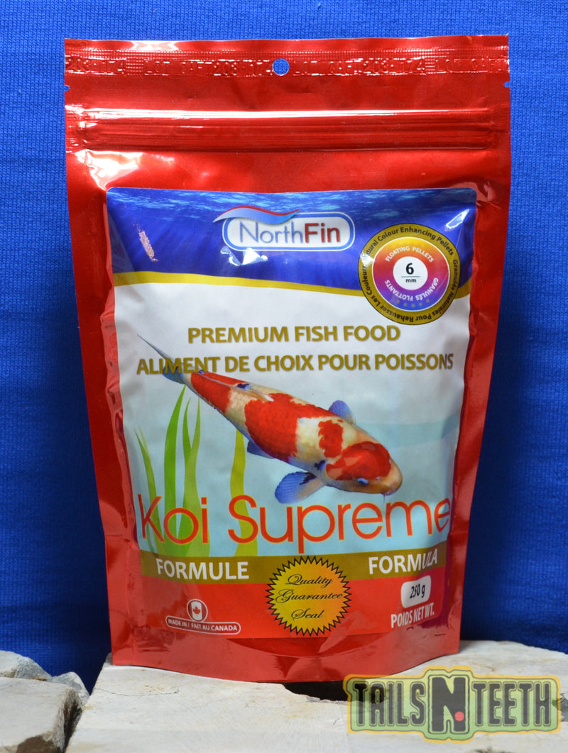 NorthFin Koi Supreme - 6mm Pellet 250g - Premium Fish Food - Made in Canada