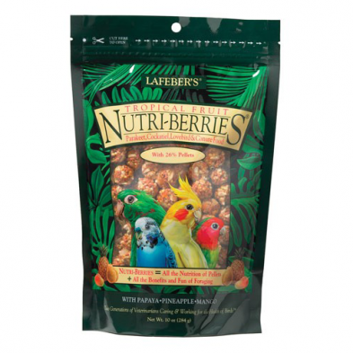 LAFEBER TROPICAL FRUIT NUTRI-BERRIES TROPICAL FRUIT FOR COCKATIELS 10 OZ