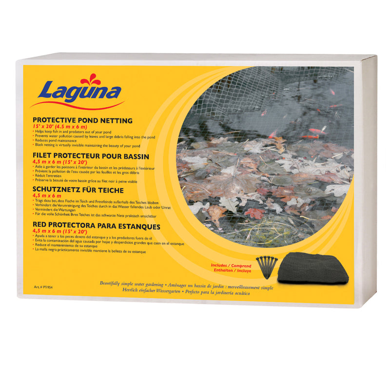 Laguna Protective Black Pond Netting - 15'x20' - Keep Falling Leaves Out Of Your Pond!