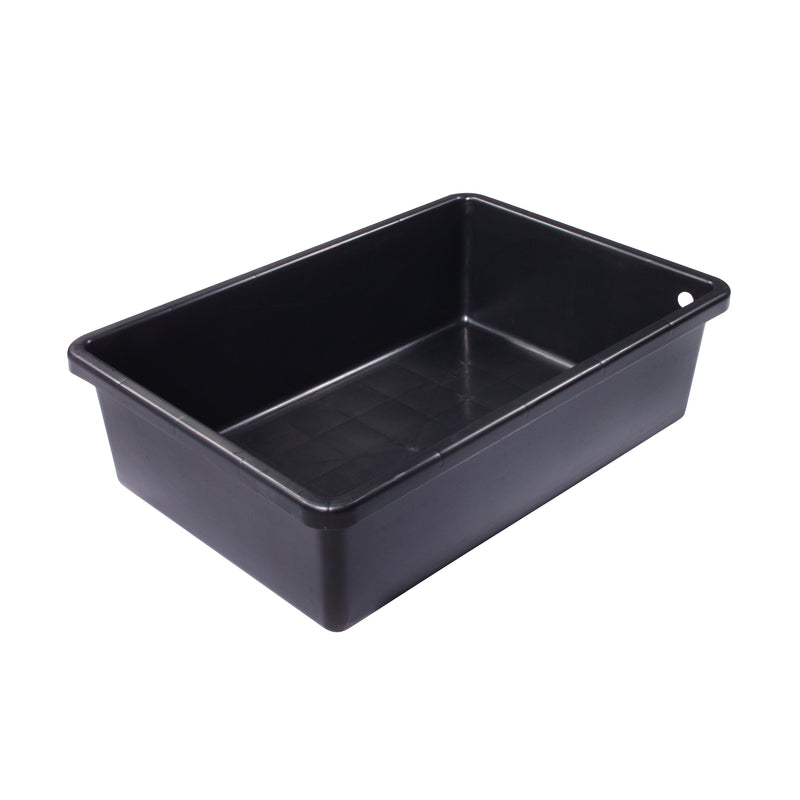 Laguna Rectangular Heavy Duty Black Plastic Basin Tub - 105 cm x 72 cm x 30 cm (42in x 28.5in x 12in) PT788