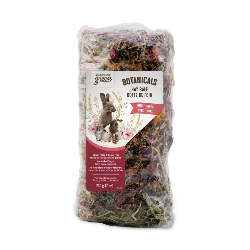 Living World Green Botanicals Hay Bale - Flowers - 200 g (7 oz)