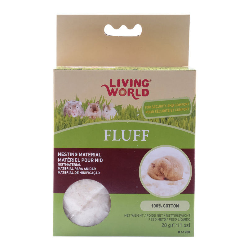 Living World Hamster Fluff - 28 g (1 oz) - Nesting Material - 100% Cotton