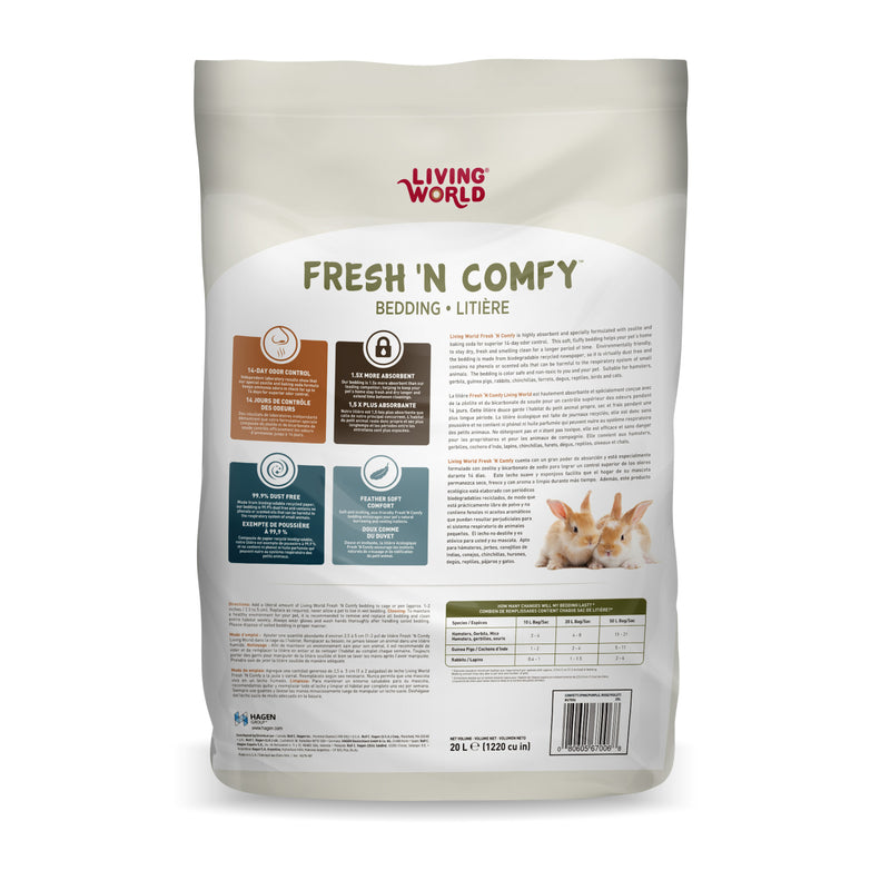 Living World Fresh ‘N Comfy Small Animal Bedding - Confetti - 20 L (1220 cu in) - Eco-Friendly Premium Bedding