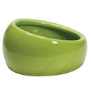 Living World Ergonomic Dish - Small - 120 mL (4.22 oz) - Green/Ceramic