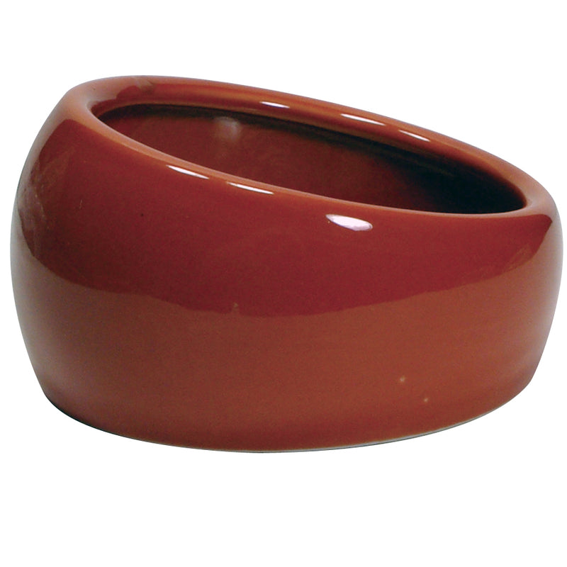 Living World Ergonomic Dish - Small - 120 mL (4.22 oz) - Terra Cotta/Ceramic