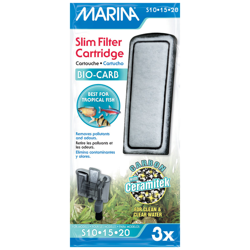 Marina Bio Carb Cartridge for Slim Filters - 3 pack ~ Replacement Filter Media