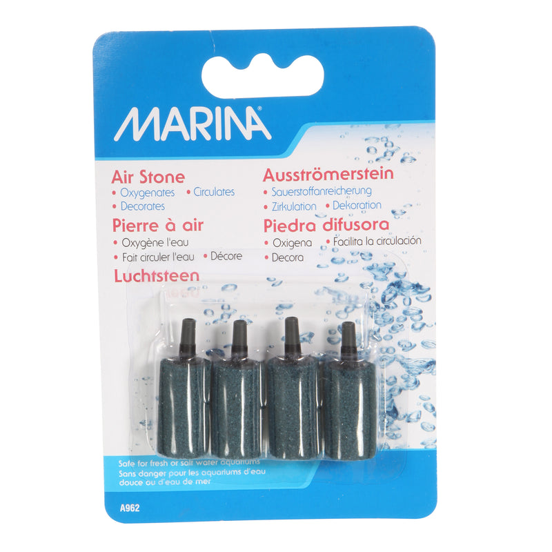 Marina Air Stone - Cylindrical 2.84 cm Dia - 4 Pack - Adds Oxygen & Circulation