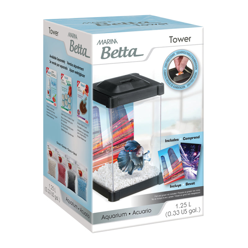 Marina Betta Tower Aquarium - 1.25 L (0.33 US gal) - 13466