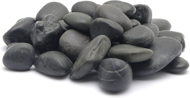 Marina Decorative Natural Gravel - Black Beach Pebble - 2 kg