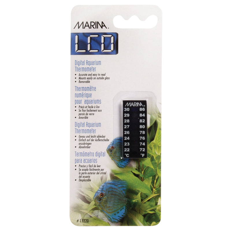 Marina LCD Aquarium Thermometer - 22 to 30° C (72 to 86° F)