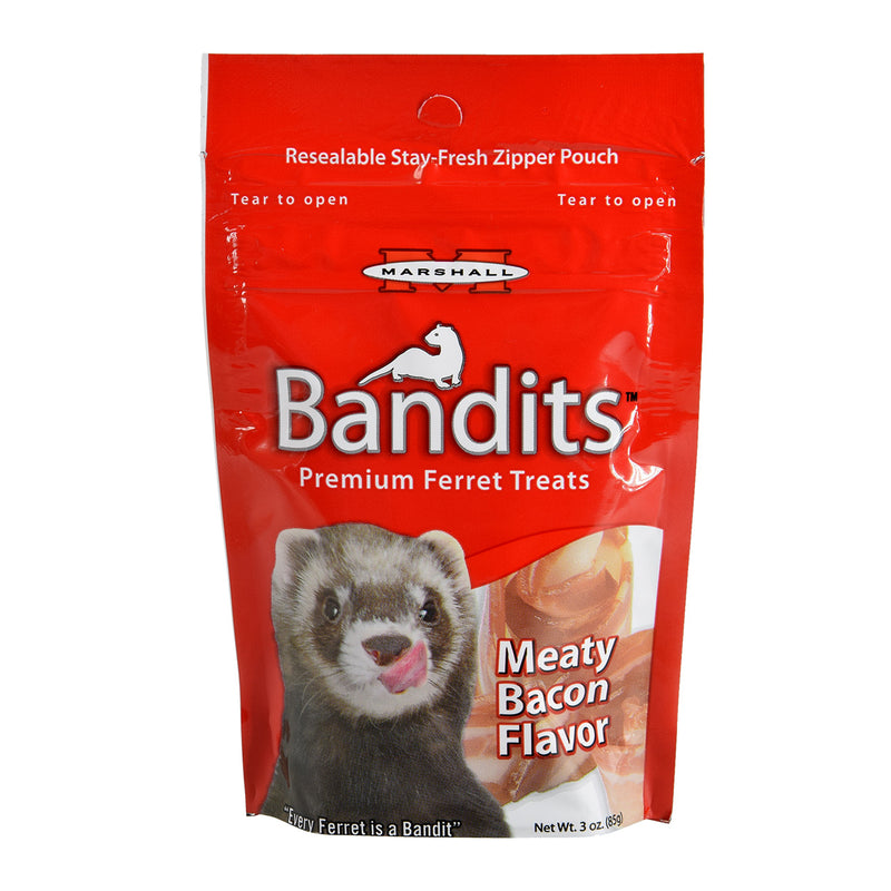 Marshall Bandits Premium Ferret Treat - Meaty Bacon - 3 oz