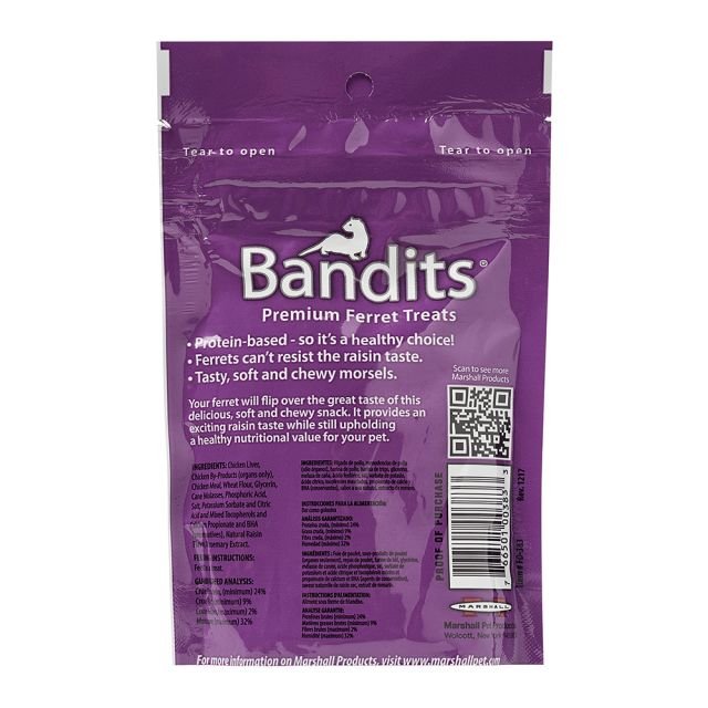 Marshall Bandits Premium Ferret Treats - 85g - Raisin