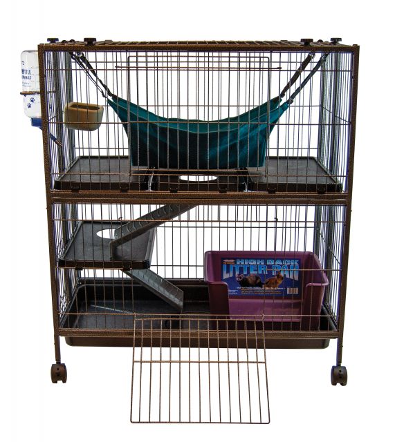 Marshall Folding Mansion Cage for Ferrets - Small: 31.25"w x 16.75"d x 36.5"h